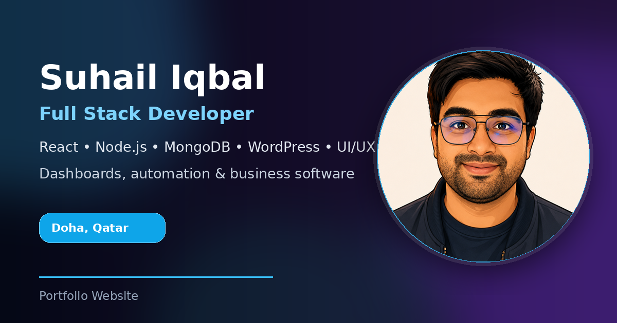 Suhail Iqbal | Full Stack & Flutter Developer